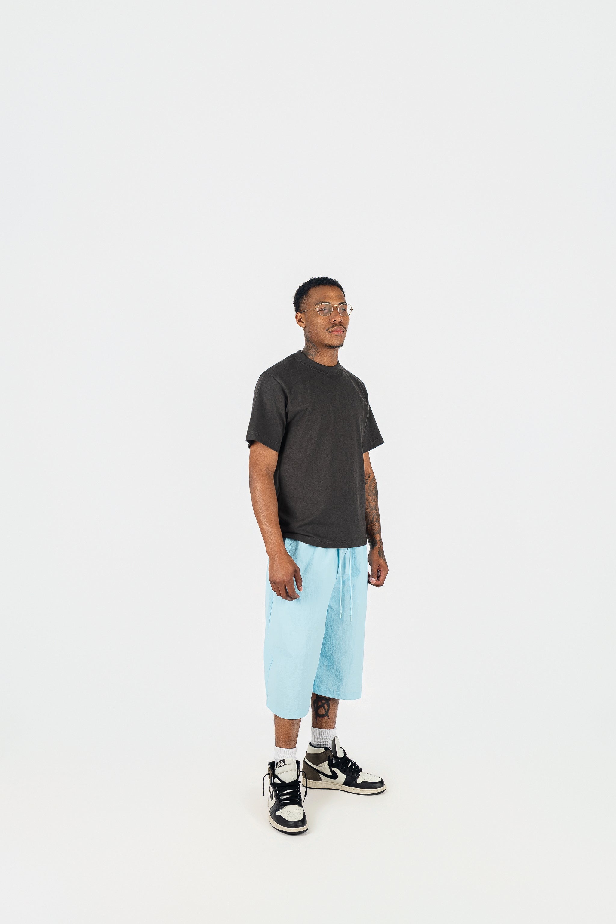 Oversized Nylon Shorts
