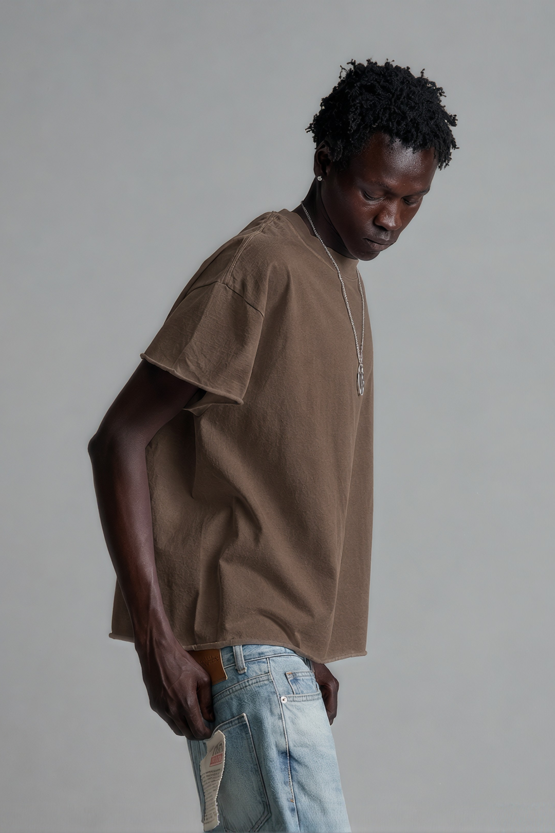 Raw Hem Retro Garment Dye Vintage Tee