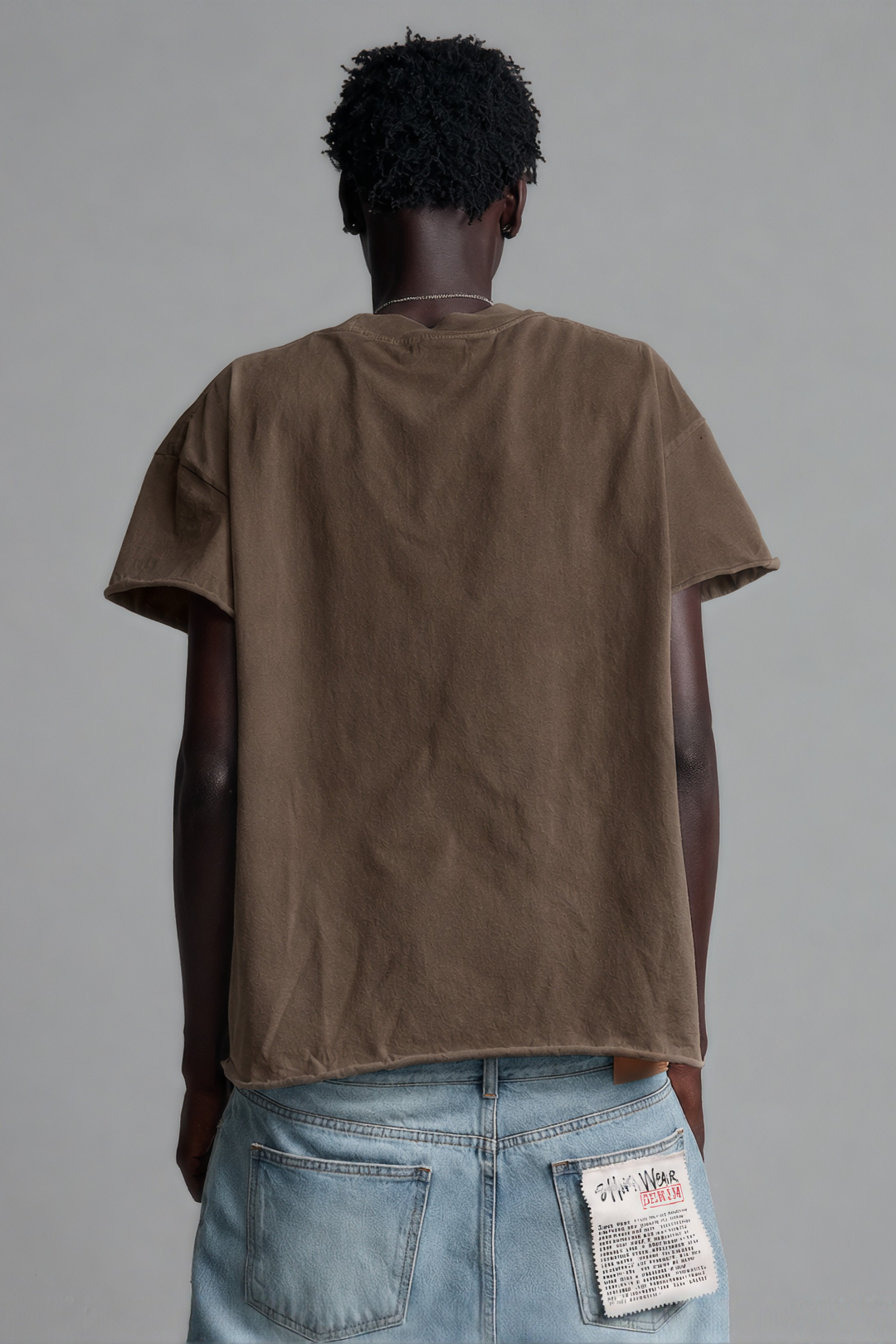 Raw Hem Retro Garment Dye Vintage Tee
