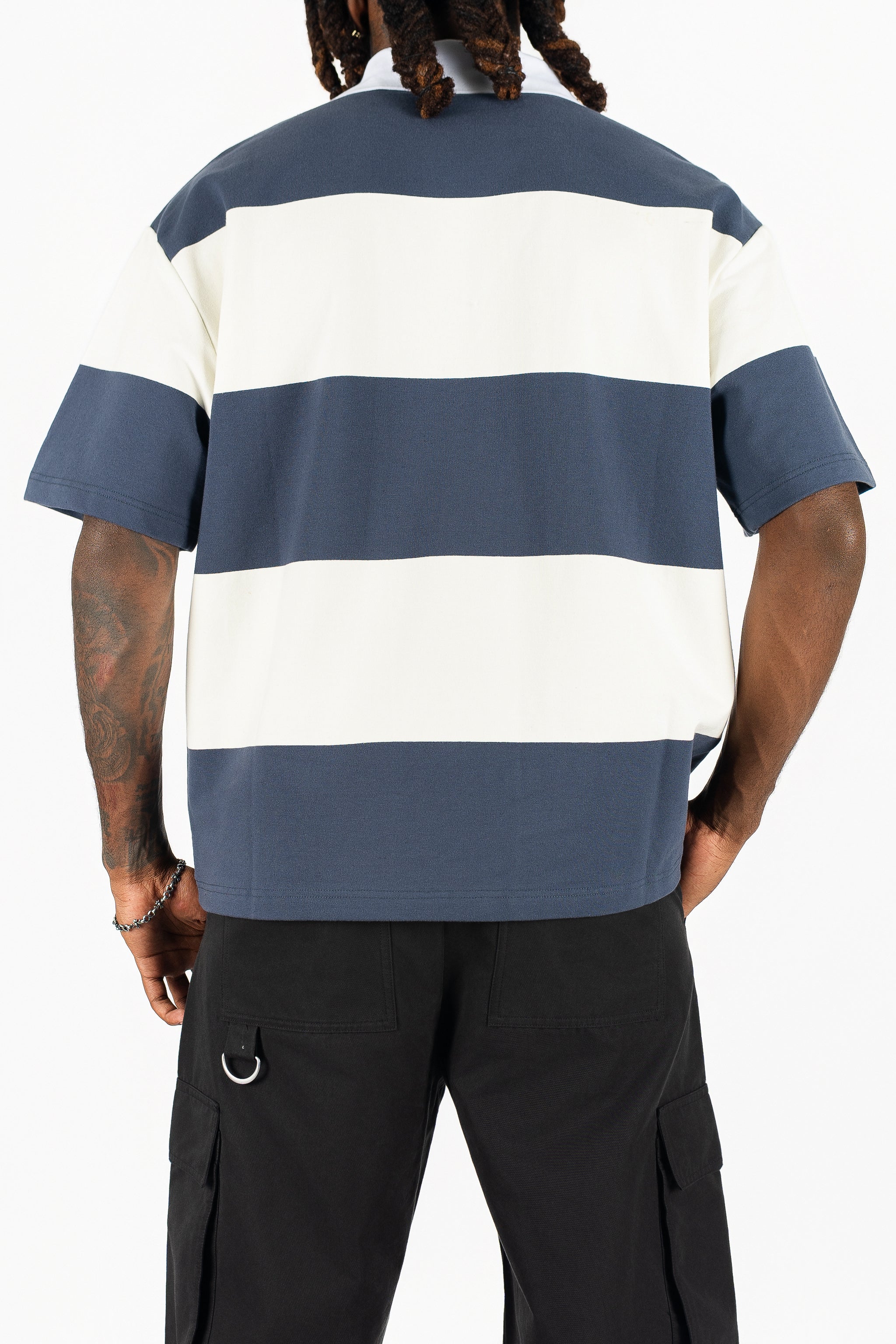 Short Sleeve Striped Polo