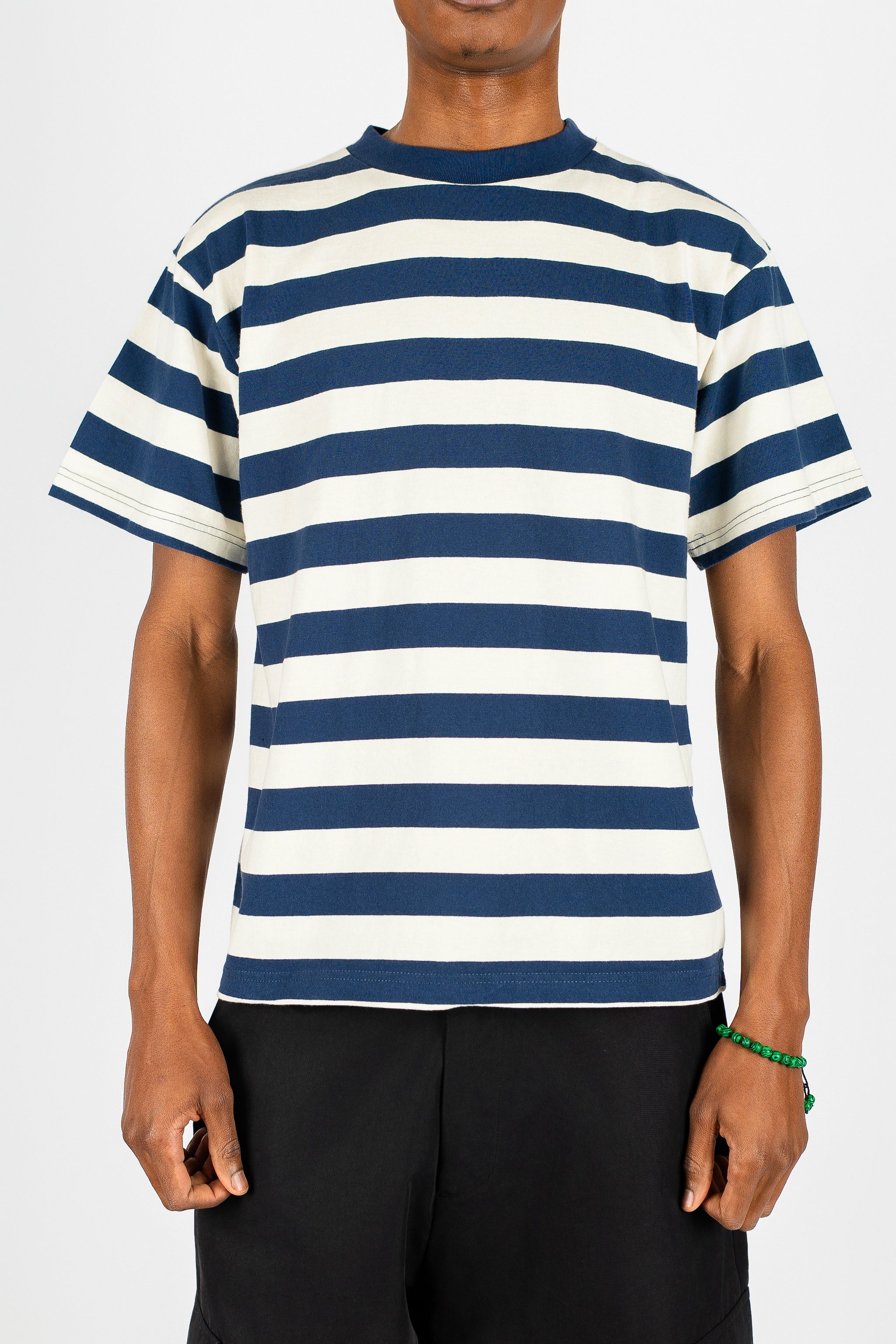 Striped Oversize Box Short Sleeve Tee