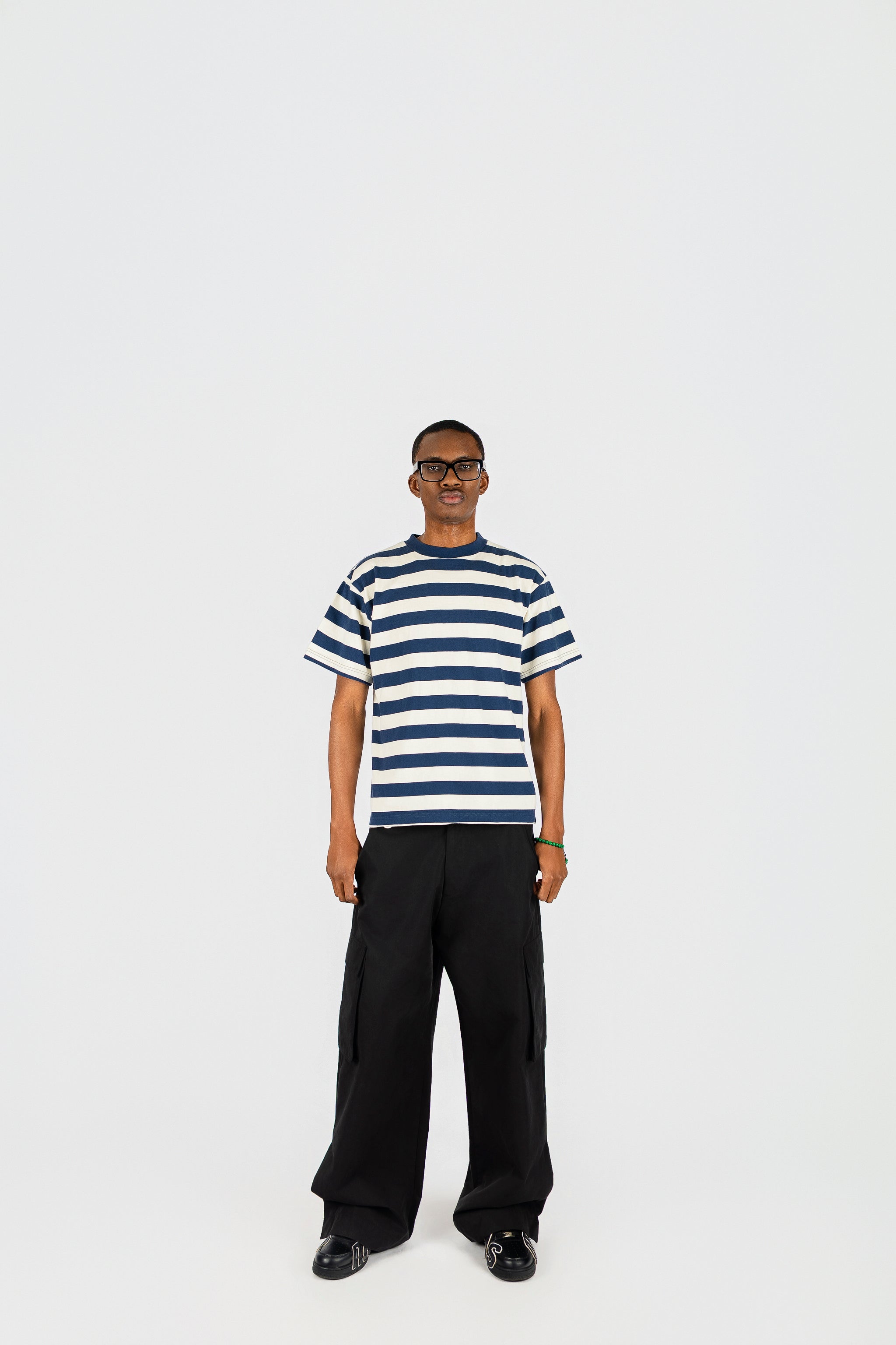 Striped Oversize Box Short Sleeve Tee