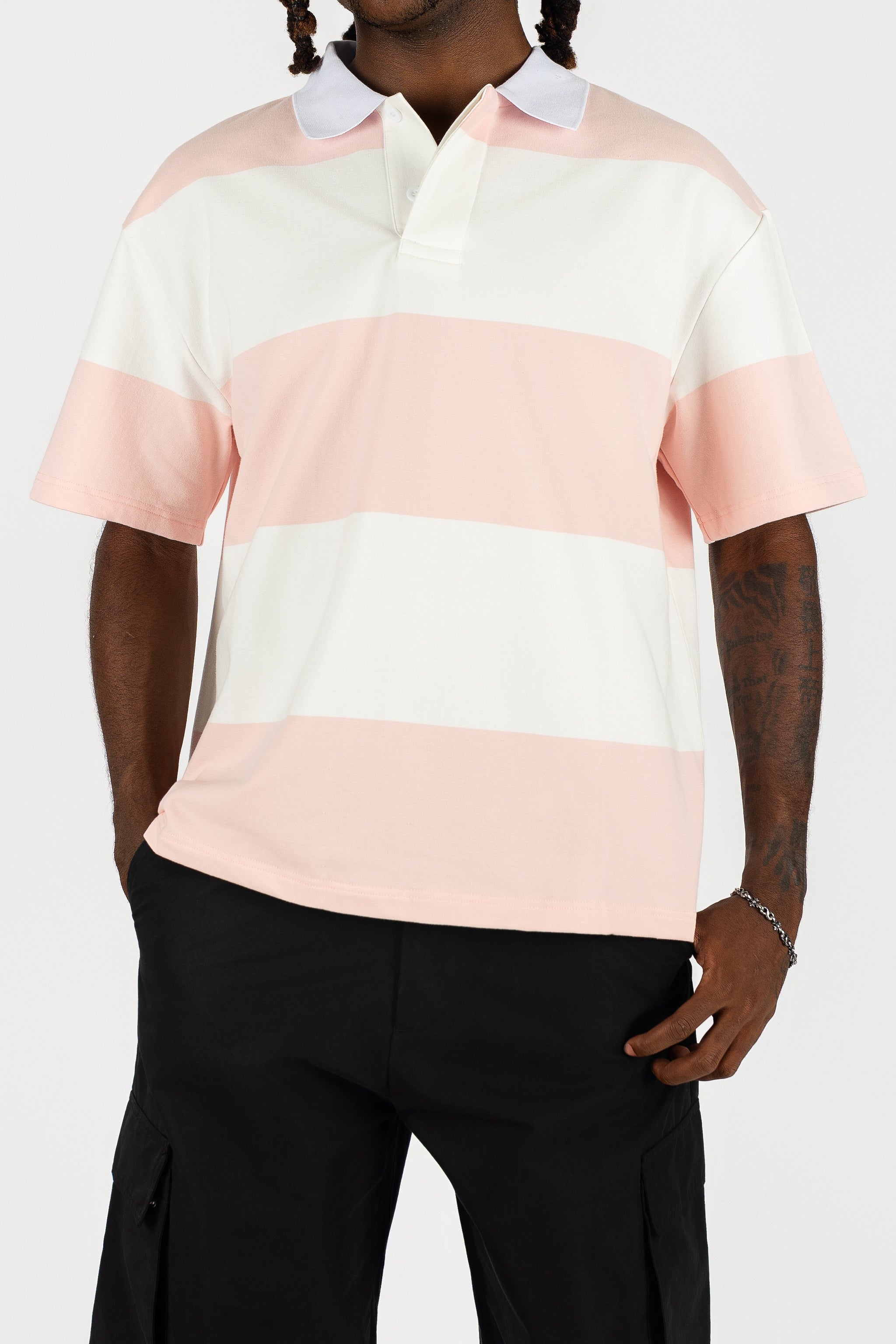 Short Sleeve Striped Polo