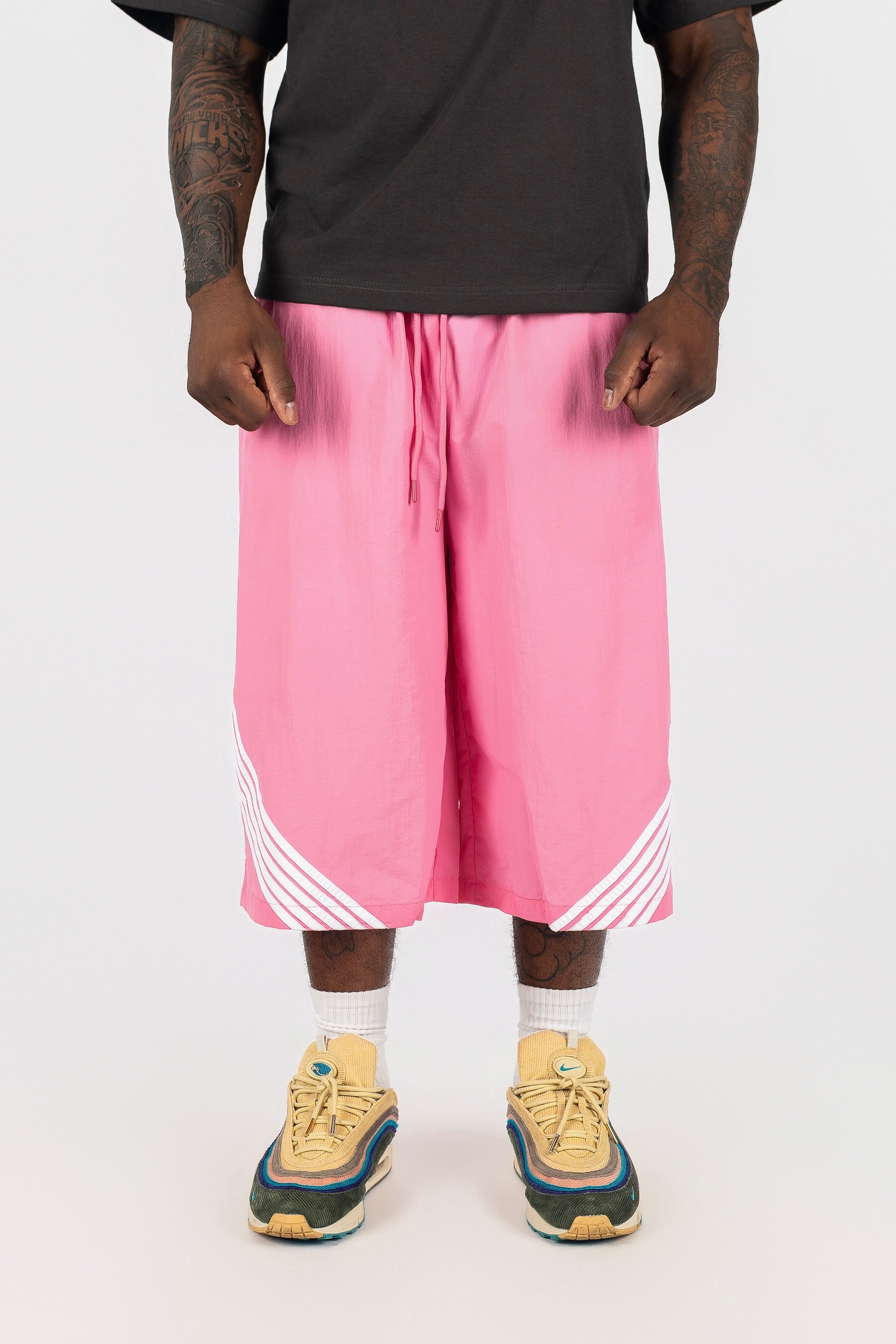 Oversized Nylon Racer Shorts