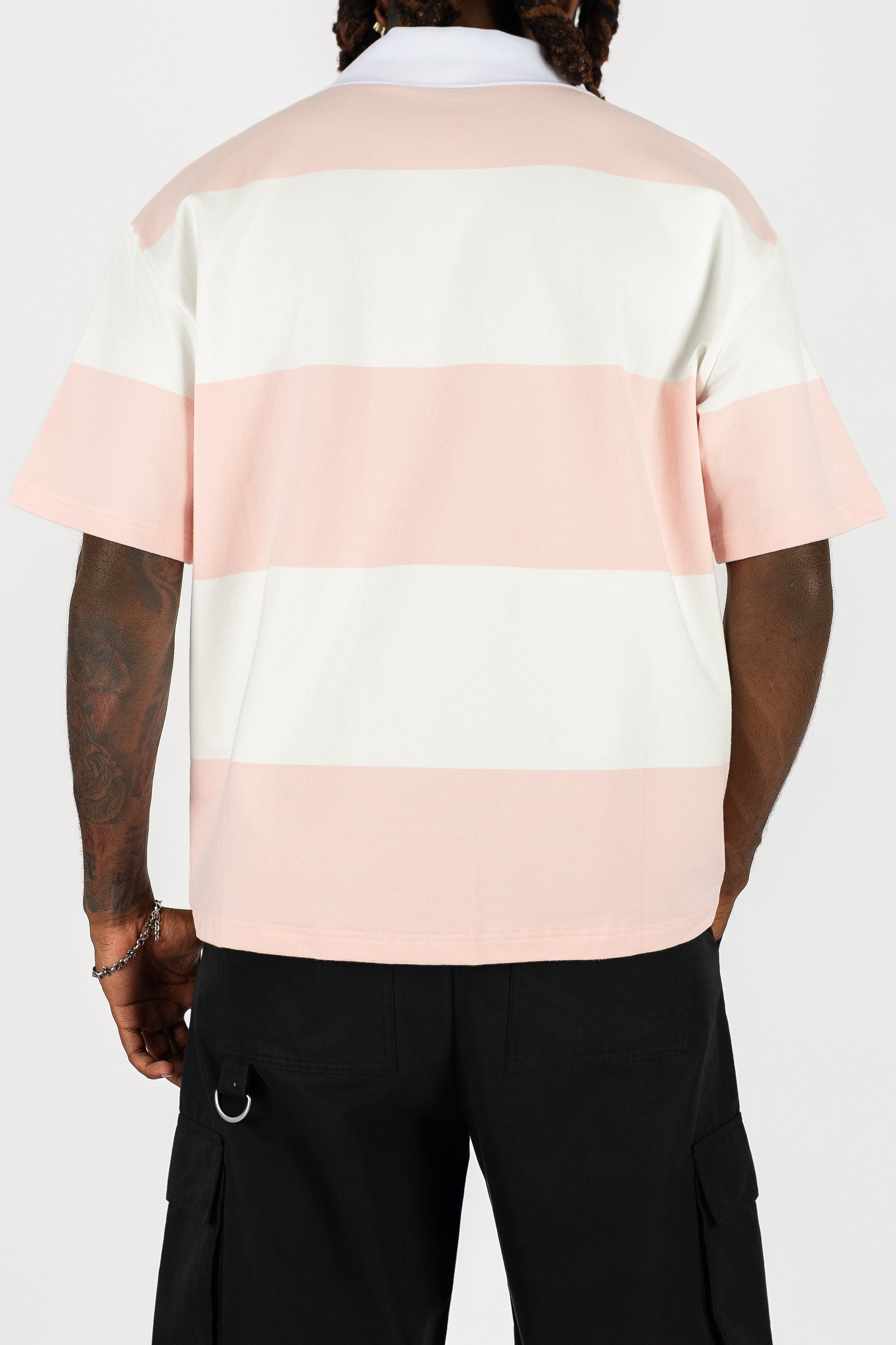 Short Sleeve Striped Polo