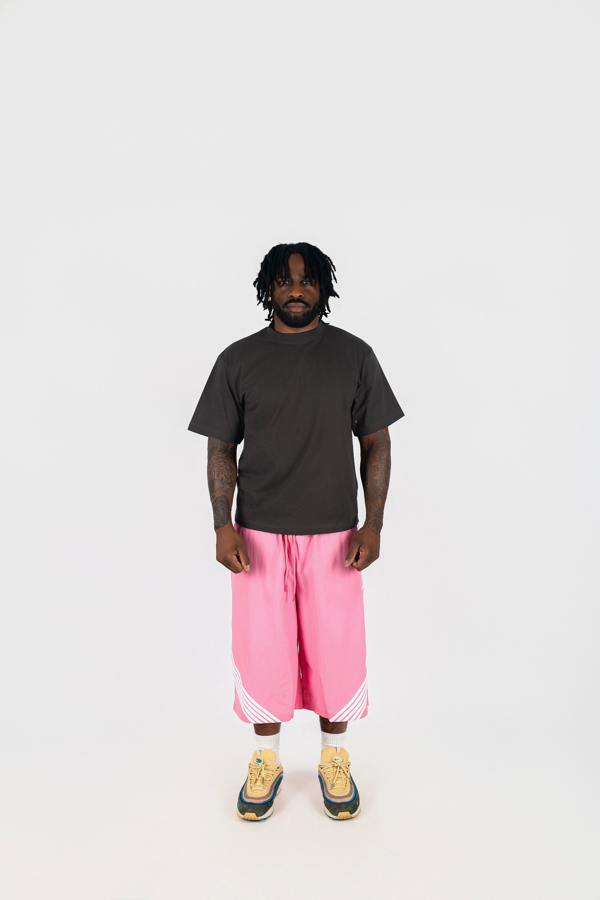 Oversized Nylon Racer Shorts