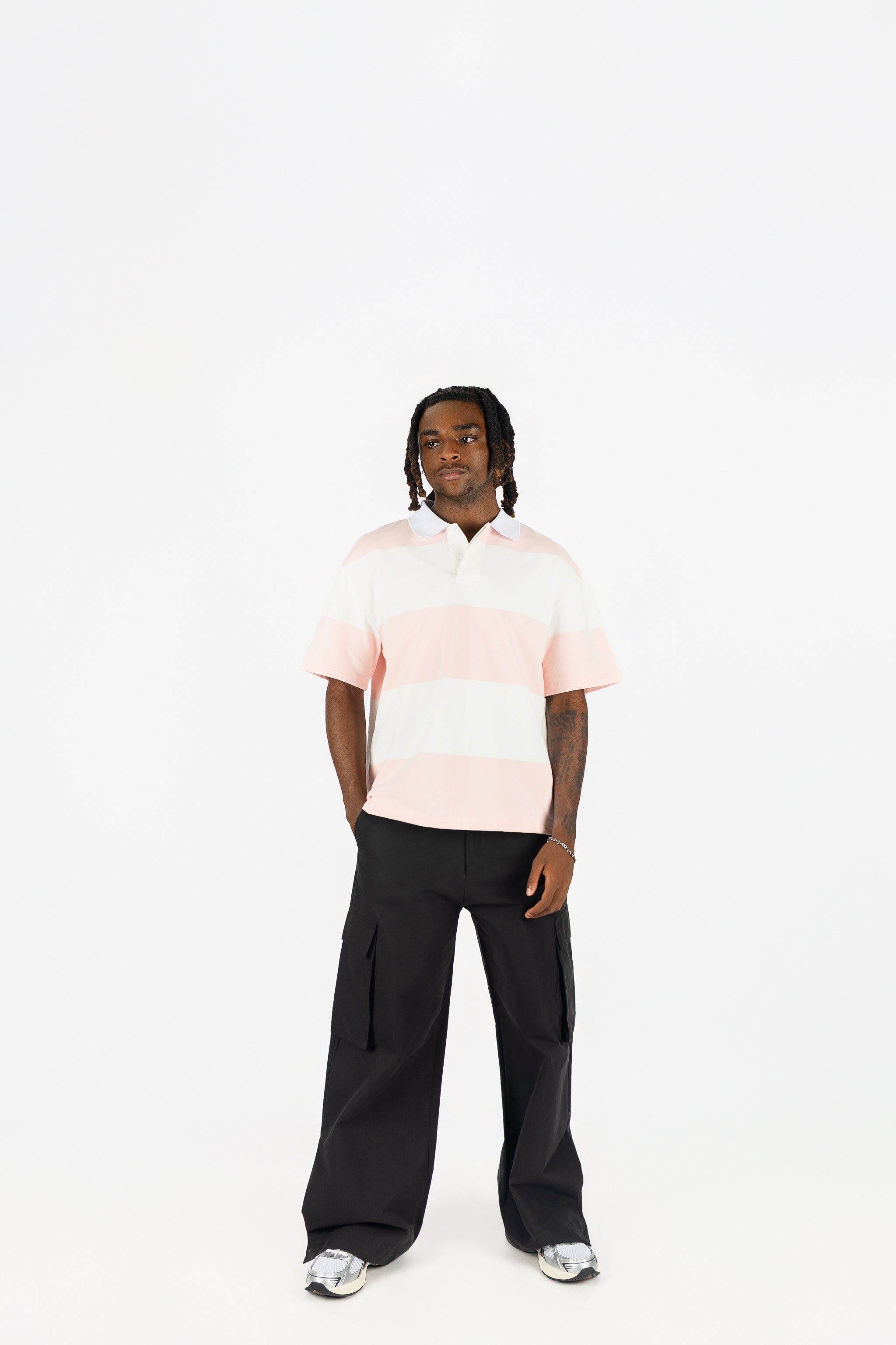 Short Sleeve Striped Polo