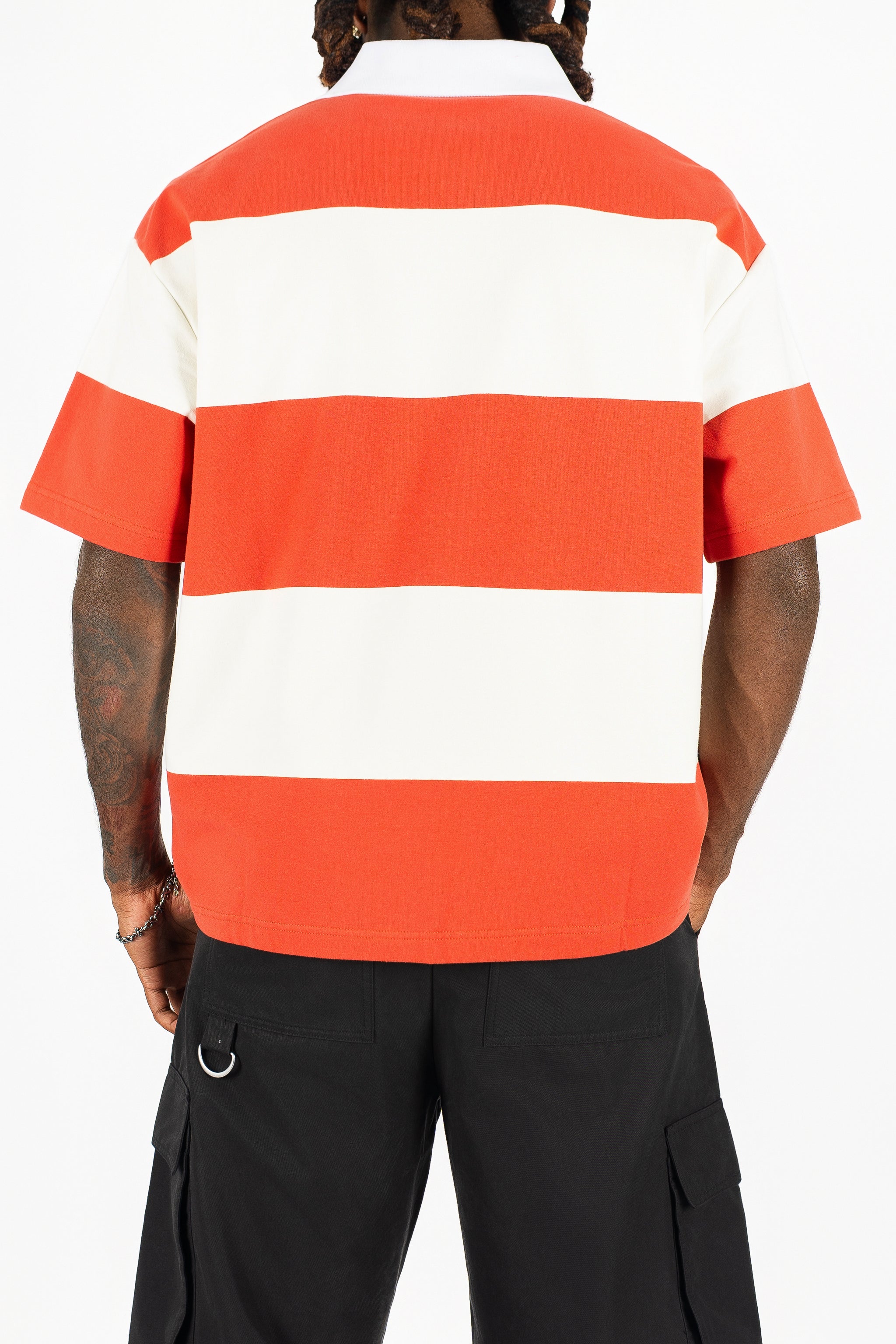 Short Sleeve Striped Polo