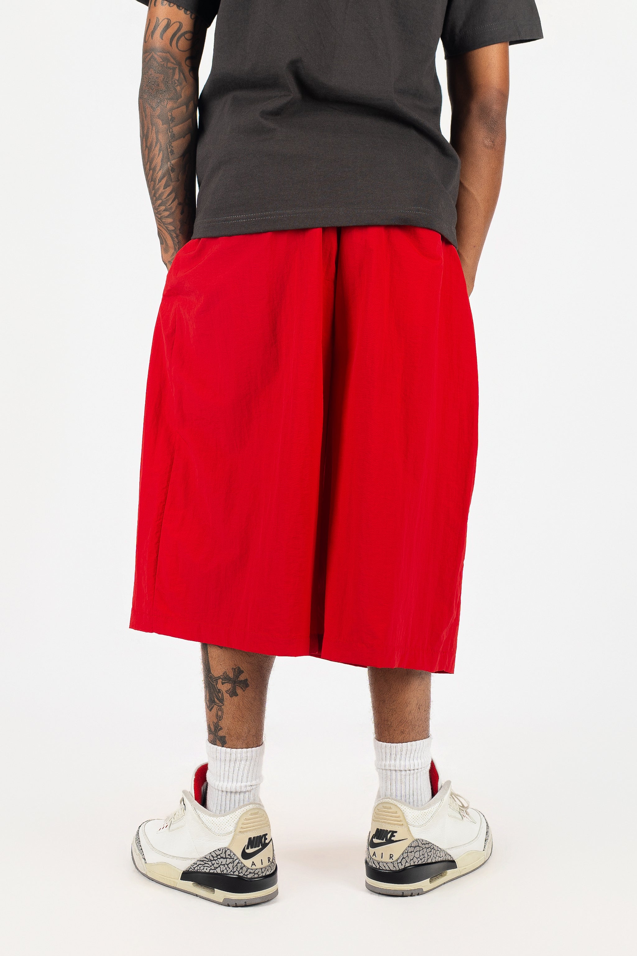Oversized Nylon Shorts