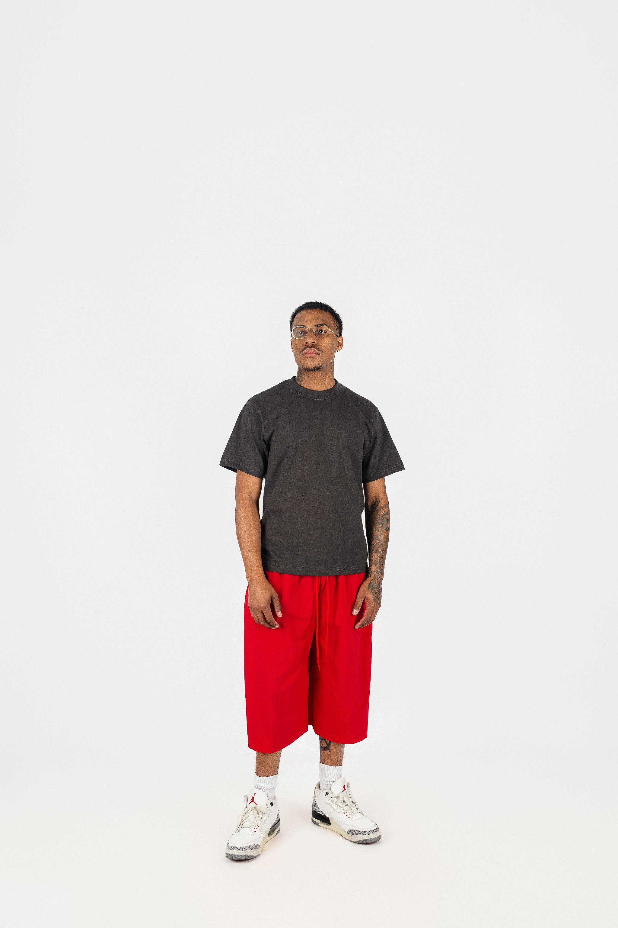 Oversized Nylon Shorts