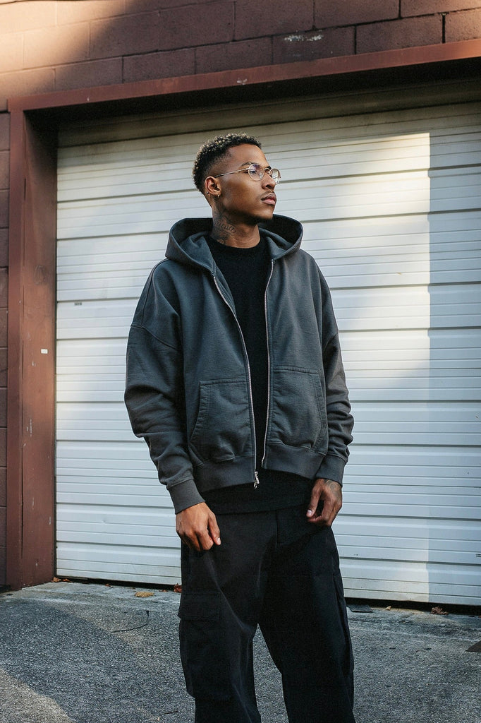 Cropped Double Zip Hoodie – Superline