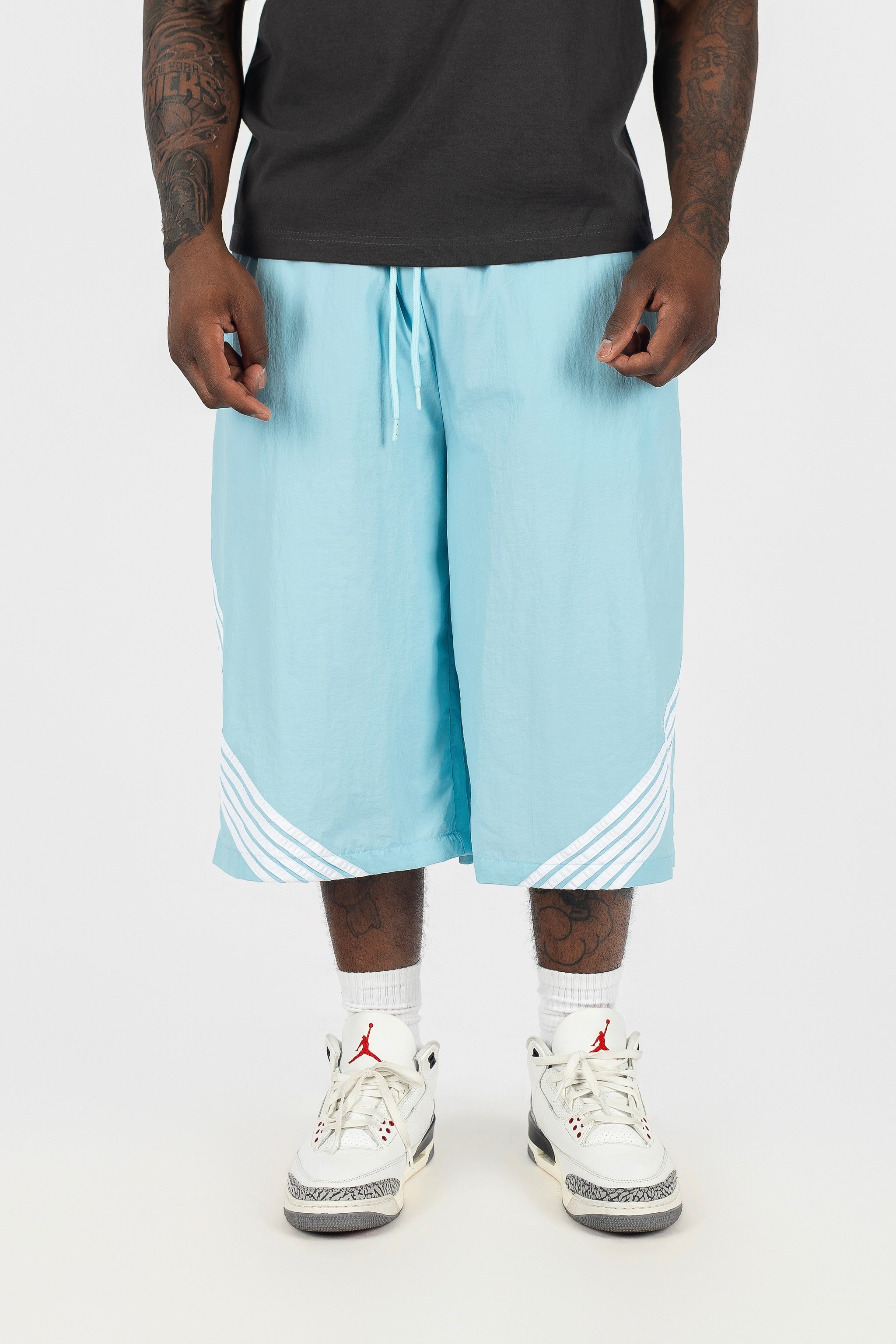 Oversized Nylon Racer Shorts