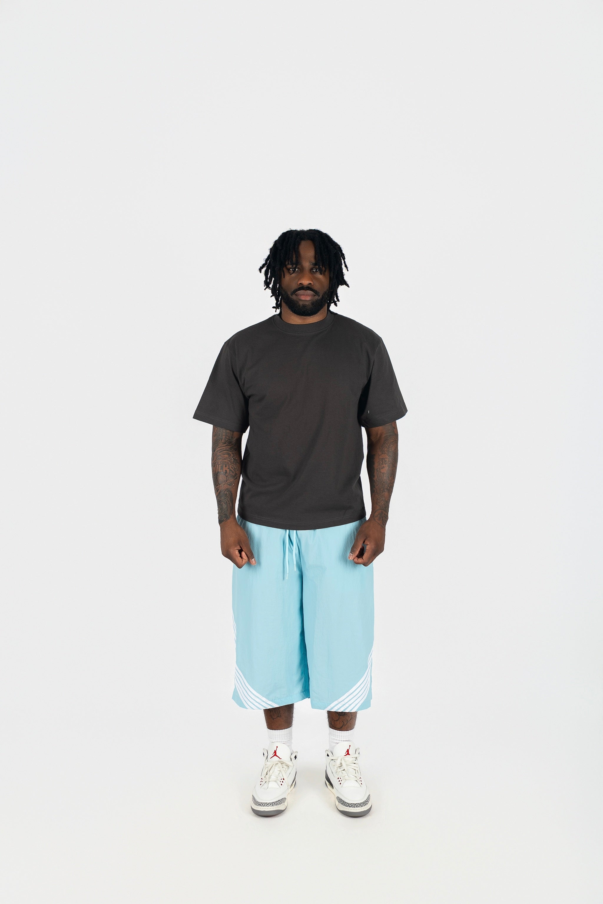 Oversized Nylon Racer Shorts