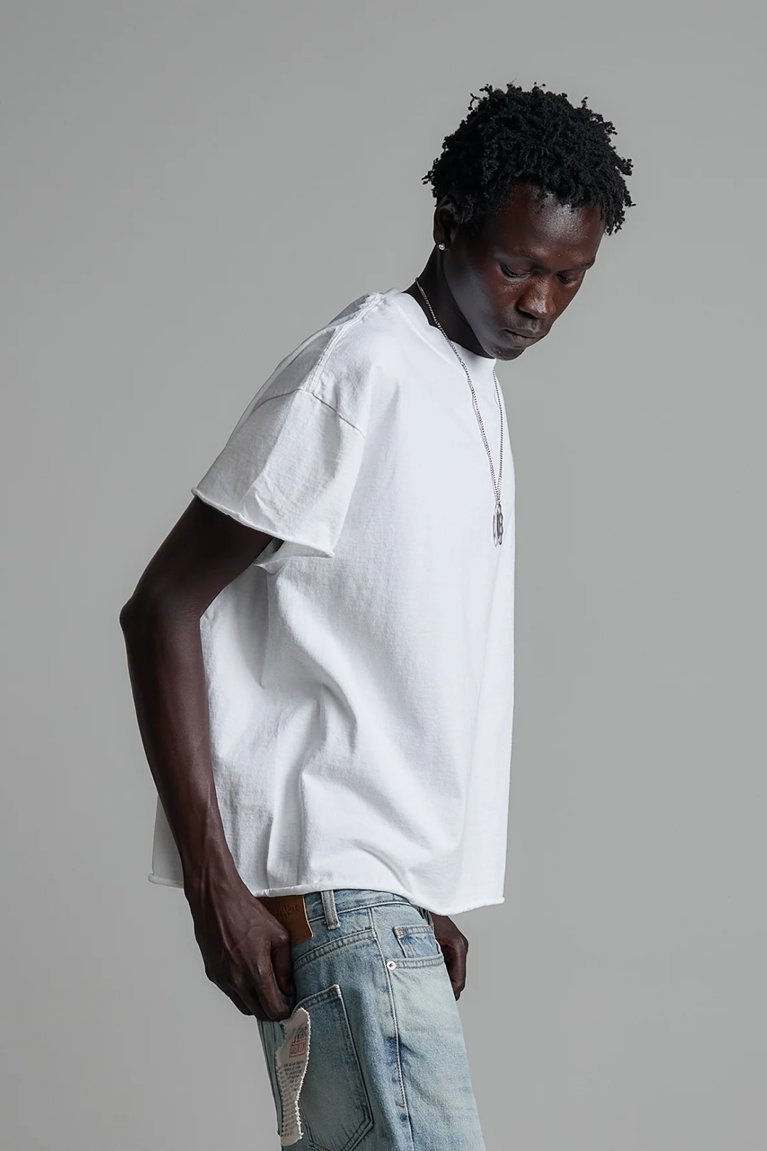 Raw Hem Retro Garment Dye Vintage Tee
