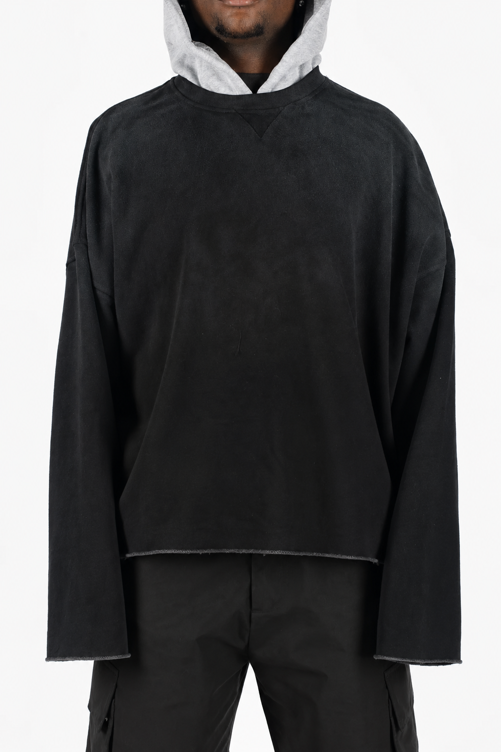 Two Tone Oversized Sun-Dried Hoodie