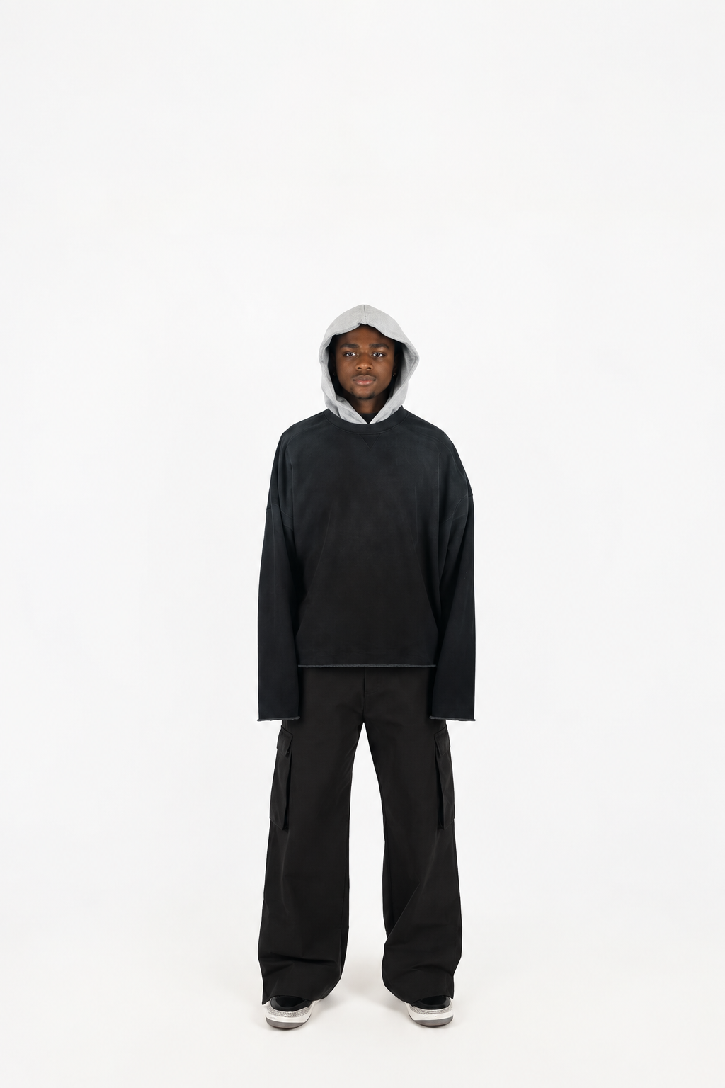 Two Tone Oversized Sun-Dried Hoodie