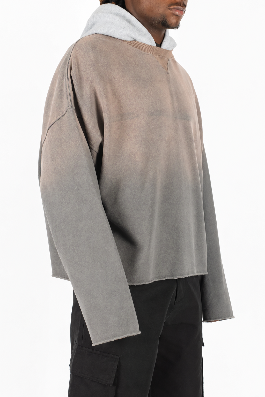 Two Tone Oversized Sun-Dried Hoodie