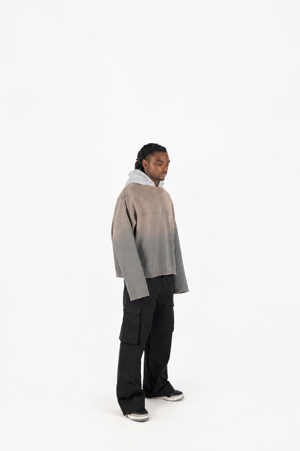 Two Tone Oversized Sun-Dried Hoodie