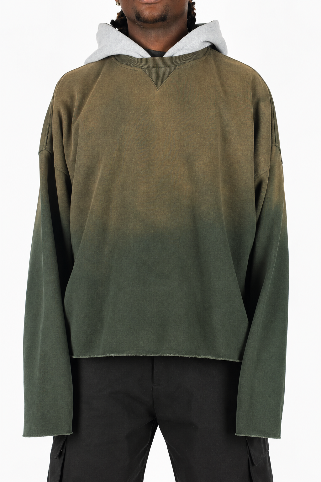 Two Tone Oversized Sun-Dried Hoodie