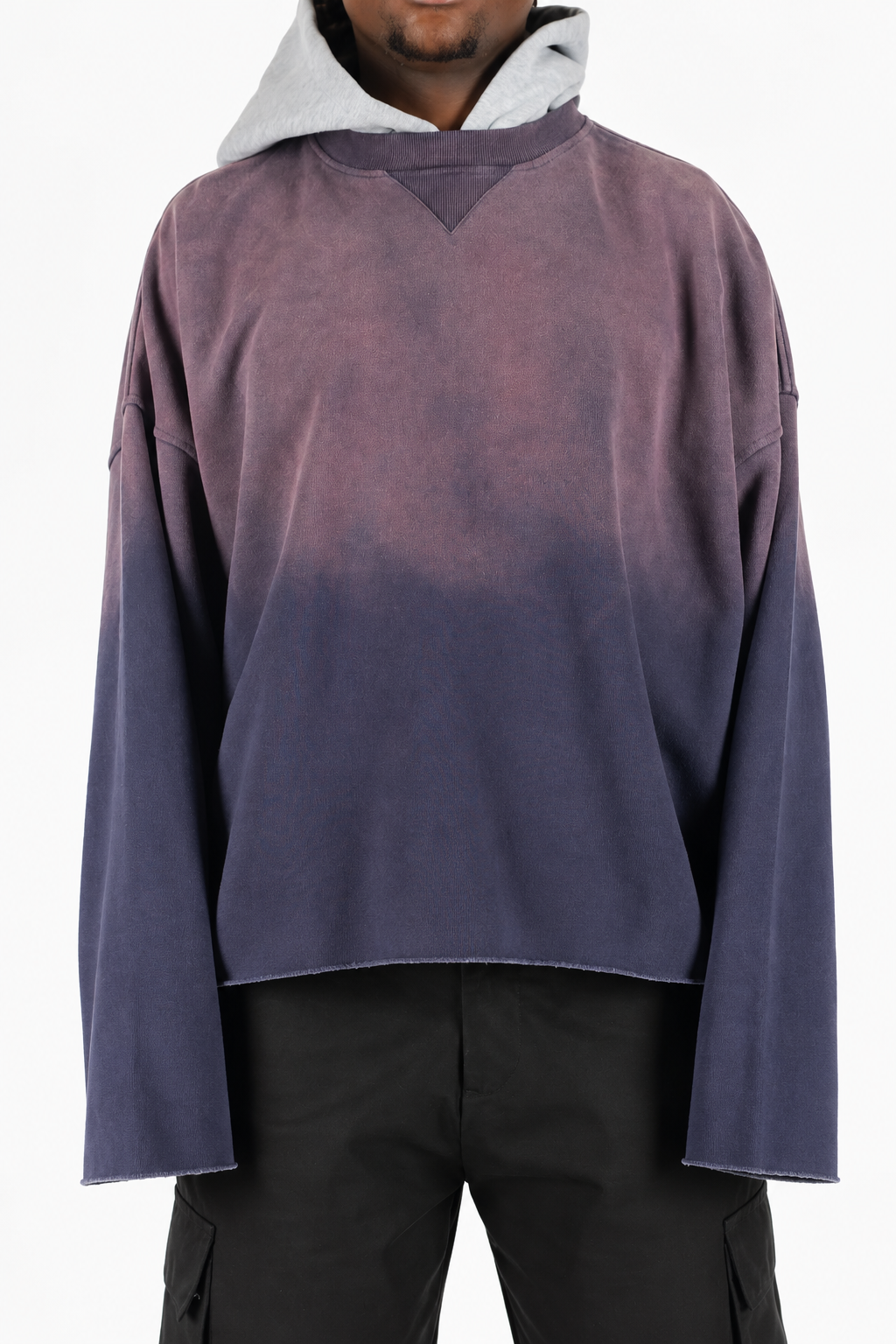 Two Tone Oversized Sun-Dried Hoodie
