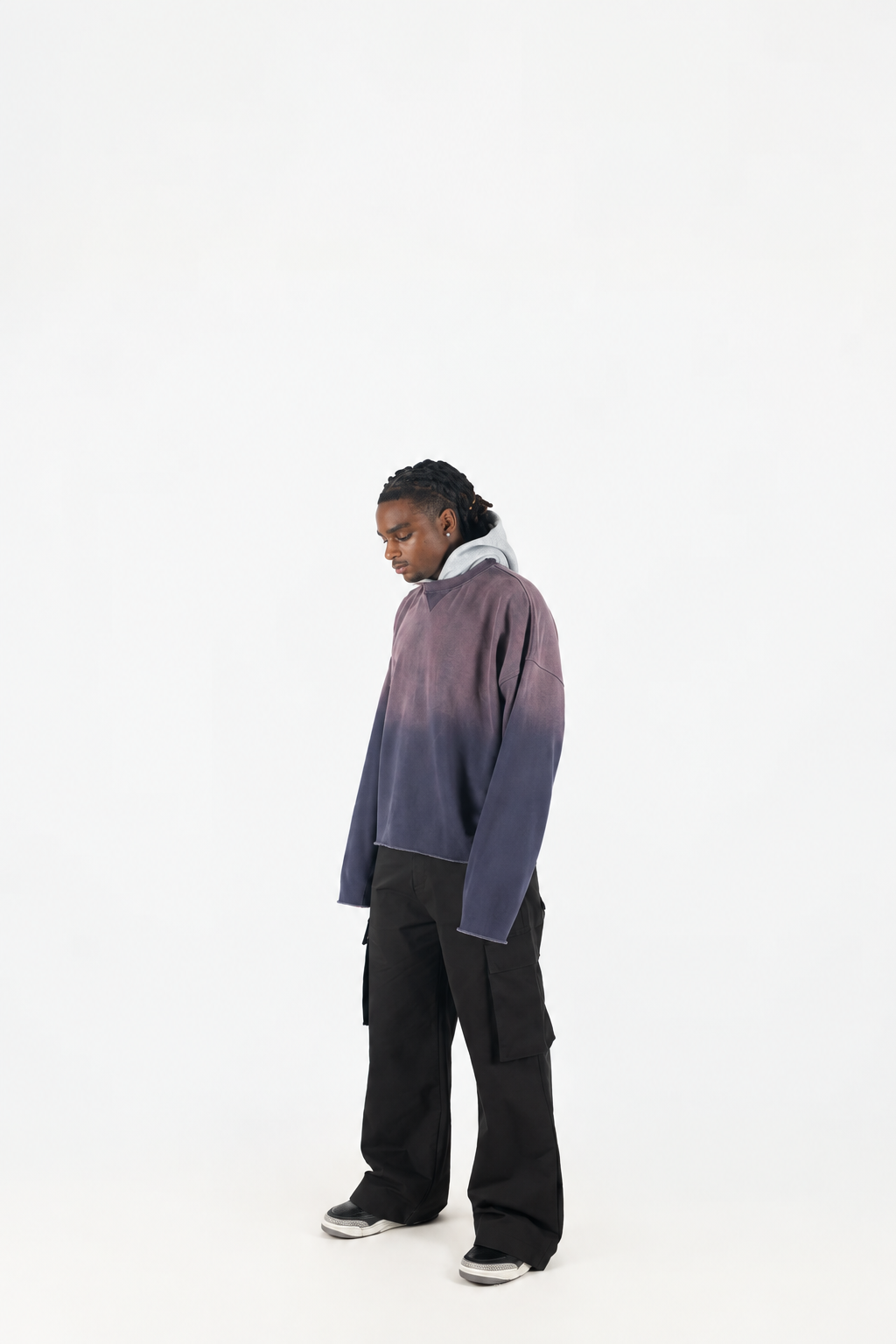 Two Tone Oversized Sun-Dried Hoodie