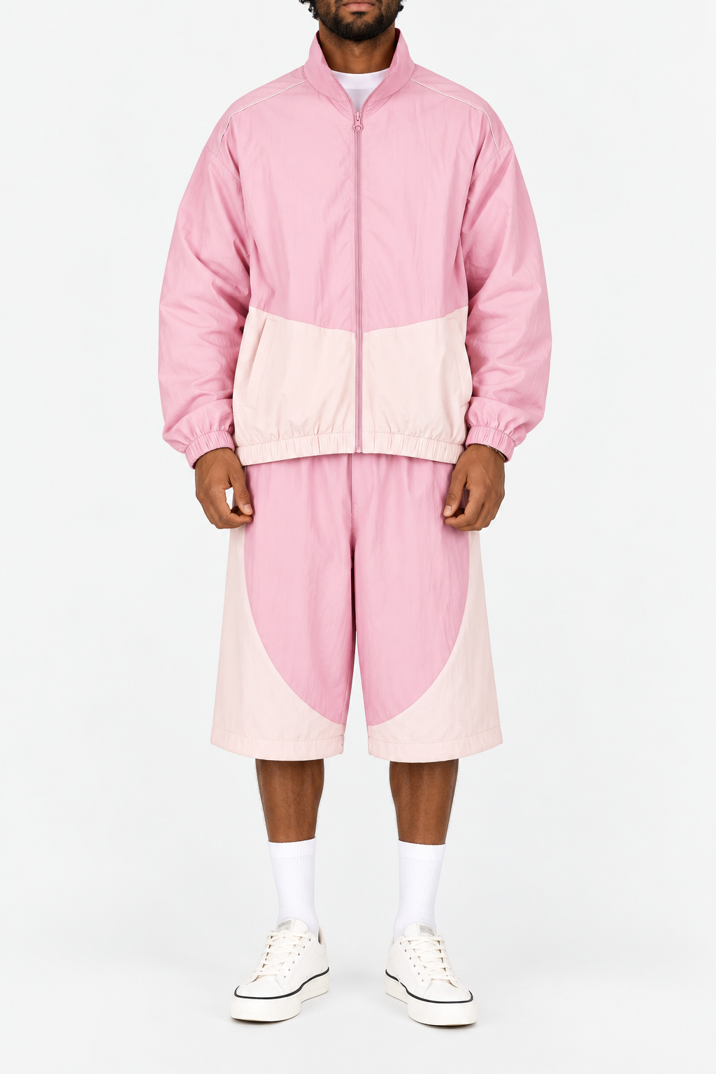 Two Tone Jacket and Shorts Tracksuit