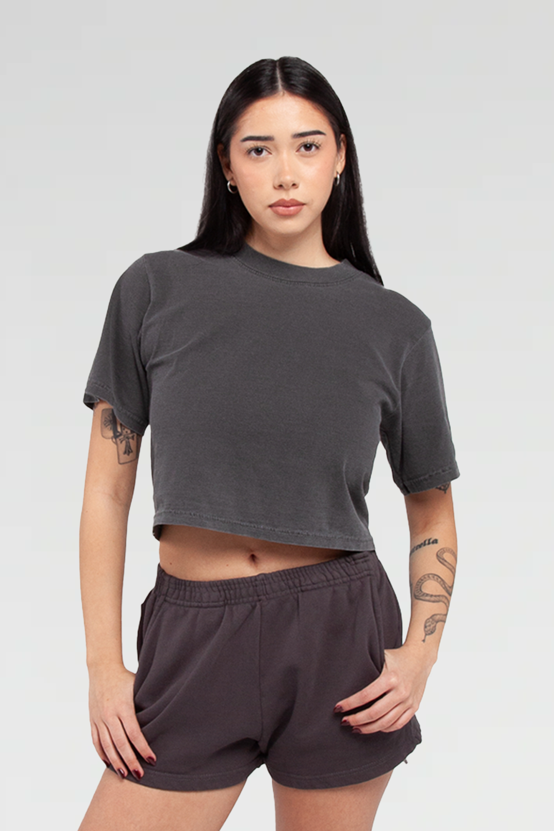 Womens Garment Dye Crop Top