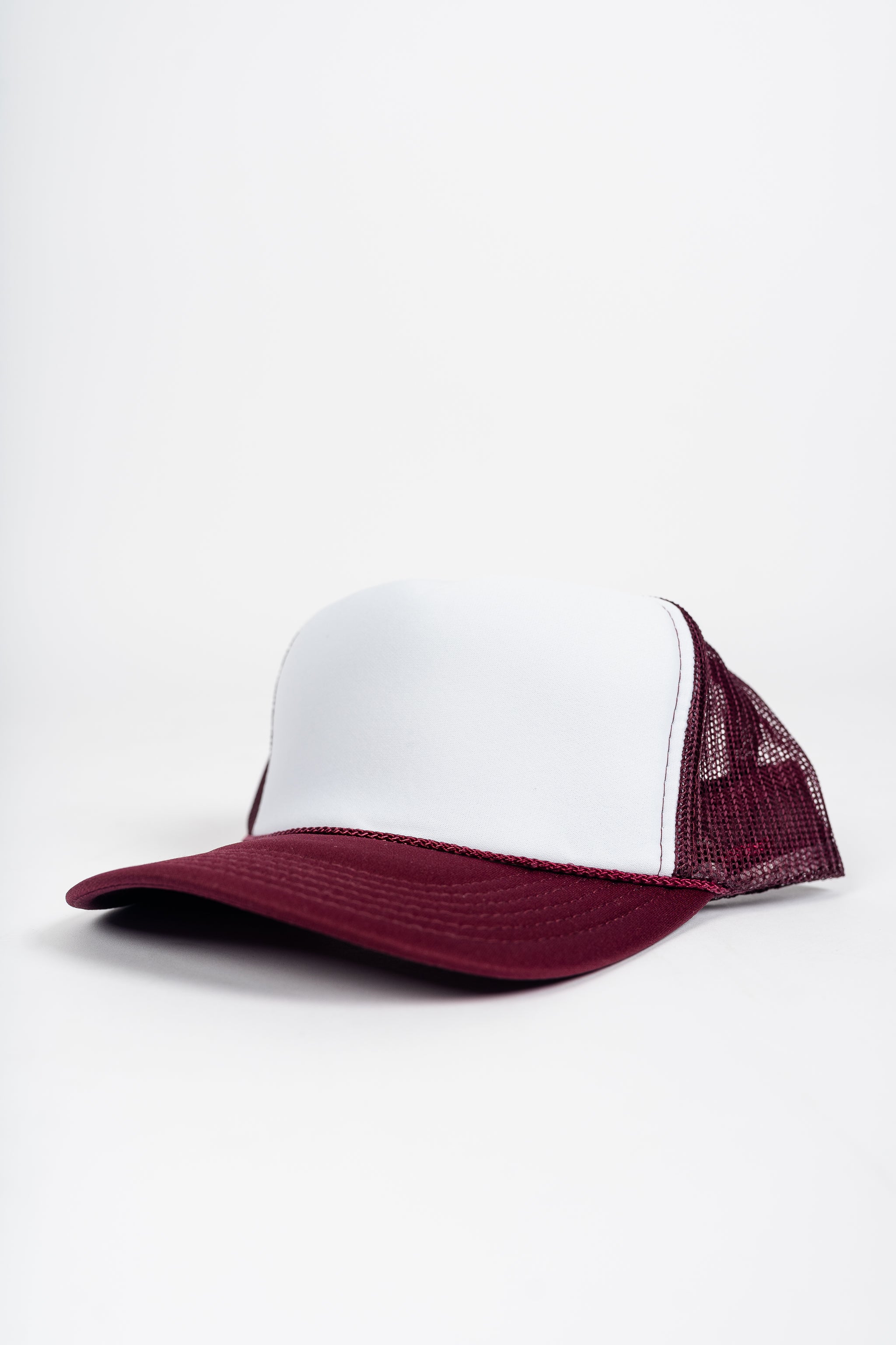 burgundy/white